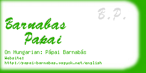 barnabas papai business card